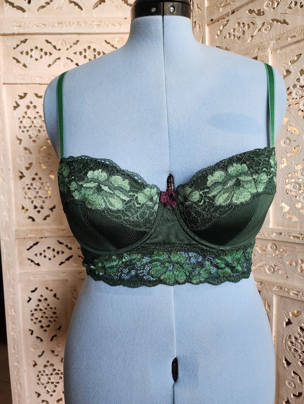 NWOT Adore Me Green Bra & Thong Set- 36C & Medium